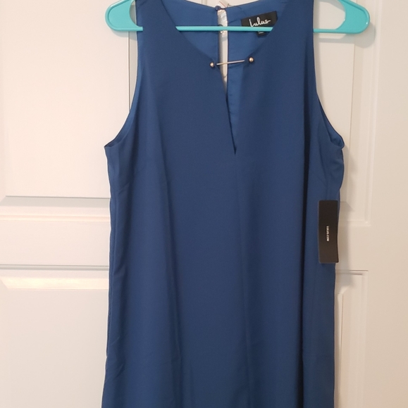 NWT Lulu's Teal Shift Dress - Picture 3 of 4